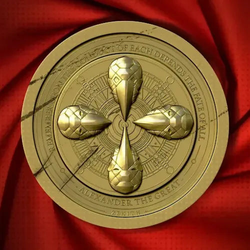 GoldCompassMedallion #176
