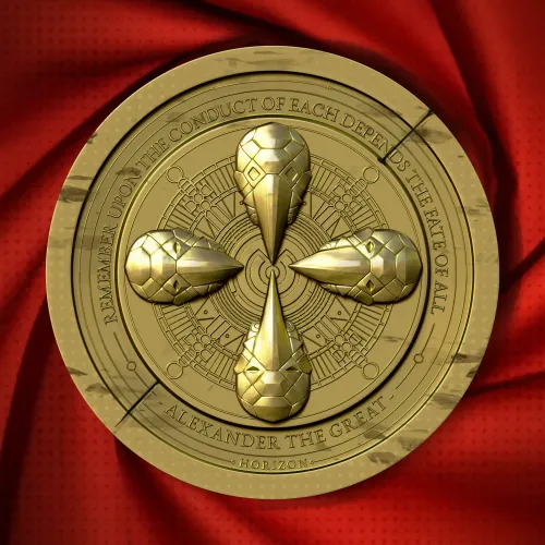 GoldCompassMedallion #91