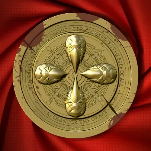 Gold Compass Medallion #237