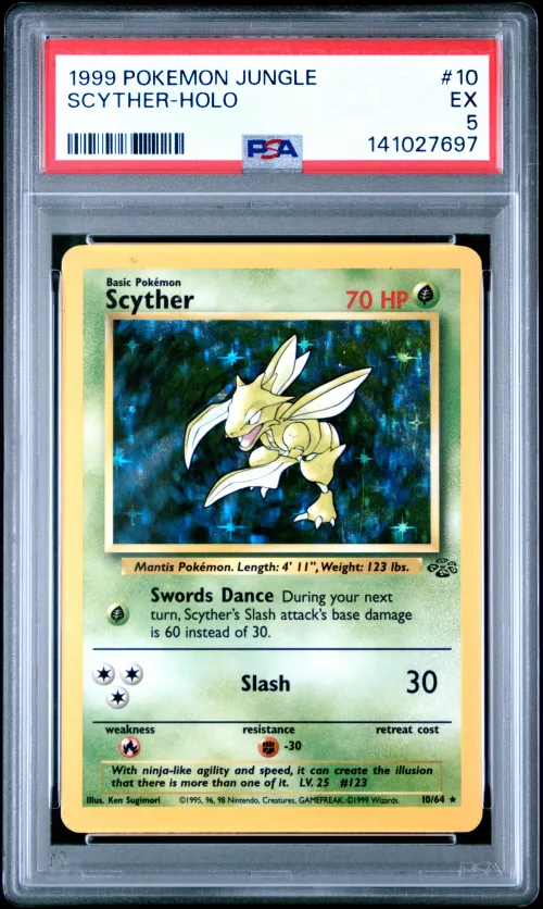1999 #10 Scyther-Holo PSA 5 Jung