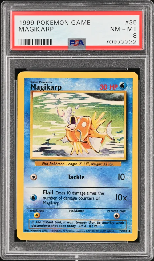 1999 #35 Magikarp PSA 8 Game Pok
